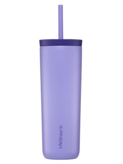 LifeStraw Thermobecher Go Steel Tumbler Isolierter aus Edelstahl, mit Wasserfilter, mit Trinkhalm - violett - 500 ml